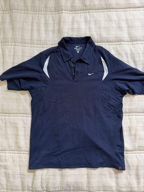 Nike Men’s Navy Polo with White Accents